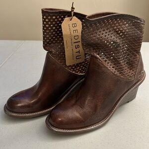 Bed Stu | Leather Dutchess Ankle Boots - NIB